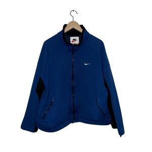 Nike Vintage 90's Blue Track Jacket Full Zip Athletic Sportswear Sz L Collector